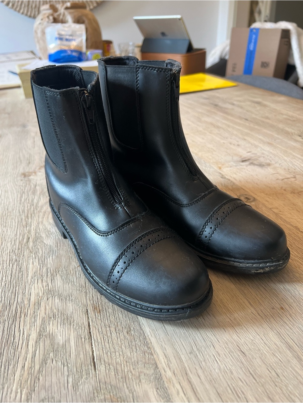 TuffRider Women’s Front Zip Paddock Riding Boots Black Size 8